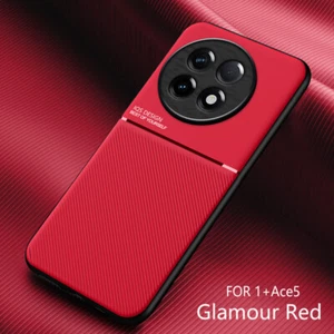 For OnePlus 13R, Luxury Magnetic Anti-Slip Rubber Leather Fell TPU Case Cove - Picture 1 of 17