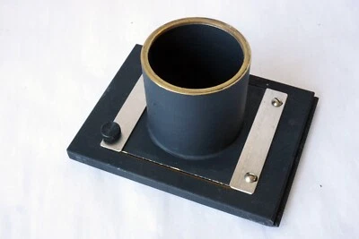 Wooden Lens Board 6.75 x 5" W/ 4x4" Brass Board & 67mm Lens Thread Large Format - Image 1 of 4