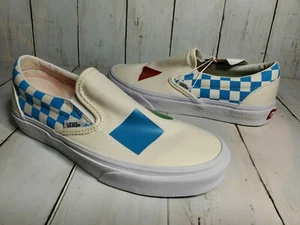 New Vans X MOCA Classic Slip On WMNS Sz 6.5 (Men 5) White Sneakers Canvas - Picture 1 of 9