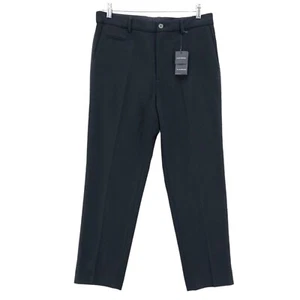 NWT CLUB MONACO Black Piped Tapered Dress Trousers Pants Wool Blend Mens Size 32 - Picture 1 of 10