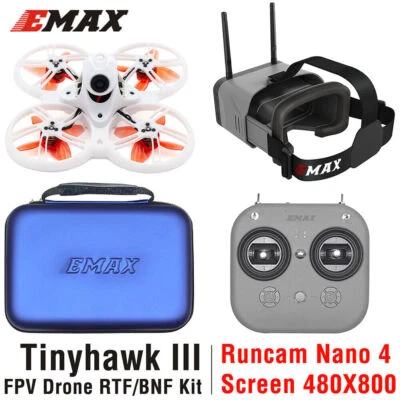 Emax Tinyhawk 3 III FPV Drone with Camera RTF/BNF 2.4G 8CH RC Drone Quadcopter - Image 1 of 4