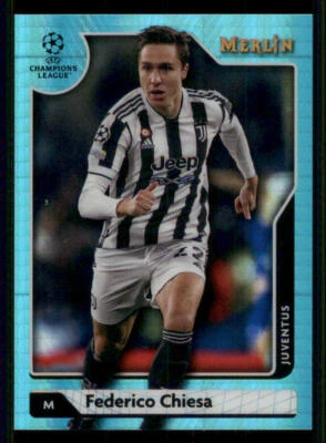 2021-22 Merlin UEFA Champions League Aqua Prism Refractors #54 Federico Chiesa - Image 1 of 2