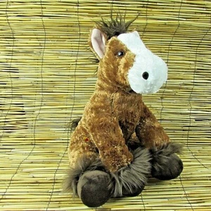 Build A Bear Pawsome Pony Marrón Caballo Clydesdale 15" Peluche Animal BABW - Imagen 1 de 12