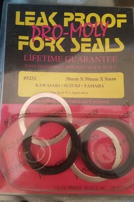 Novas vedações de garfo à prova de vazamento 5252 38mm x50mm x8mm Kawasaki Suzuki Yamaha  - Imagem 1 de 2