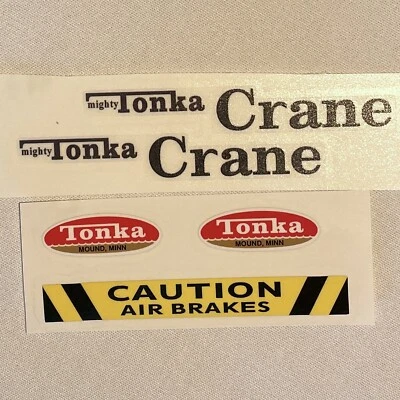 Custom Replacement Decals for #2940 Mighty Crane Tonka Truck - Waterproof Vinyl - image 1 of 4