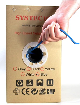 Cat6 1000ft Plenum | 550MHZ 23AWG PURE COPPER | Cat6 CMP BLUE - Image 1 of 4