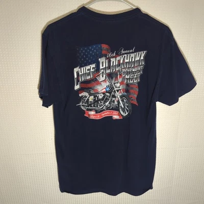 Camiseta Chief Blackhawk Meet Mediana 2021 Davenport Iowa Motorcycle Rally EE. UU. Foto 1 de 4