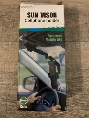 Sun Visor Cell Phone Holder Multi-Joint Design Green - Image 1 of 4