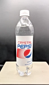 Botella de coleccionista Crystal Pepsi Clear 16,9 fl oz completa sin abrir caducidad 1,2,17 - Imagen 1 de 4