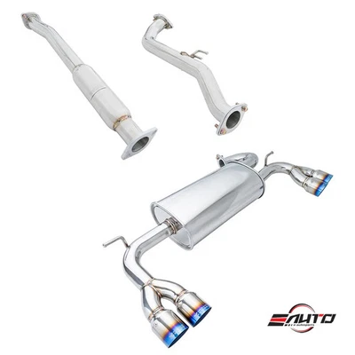 MEGAN 3" Titanium Burnt Tips Catback Exhaust for Genesis Coupe 2.0T Turbo 10-16 - Image 1 of 4