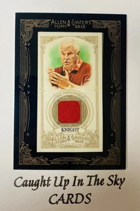 Suéter Indiana Hoosiers 2012 Topps Allen Ginter Bobby Knight usado/juego - Imagen 1 de 2