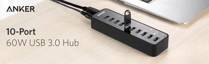 Anker 10-Port 60W USB Hub - USB 3.0 - Boxed - Afbeelding 1 van 3