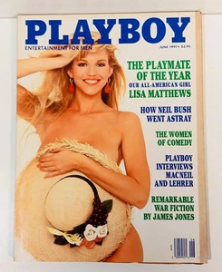 Vintage Playboy Magazine June 1991 Lisa Matthews Playmate of the Year Free Ship  - Picture 1 of 4