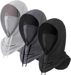 3er Pack Sommer Sturmhaube Sonne UV Schutz Kapuze Atmungsaktiv Vollkopfmaske Gesicht - Bild 1 von 12