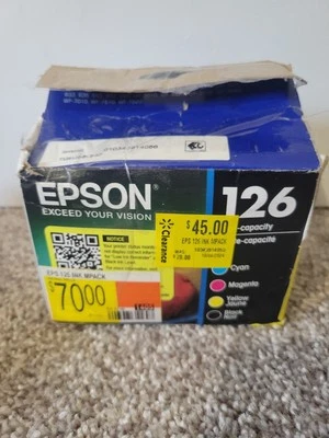 4-PACK EPSON GENUINE 126 BLACK & COLOR INK (NO RETAIL BOX) STYLUS NX330 NX430 - Image 1 of 4