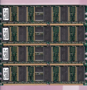 1GB 4x256MB PC2100R DDR-266 ECC REG SAMSUNG M312L3223ETS-CB0 RAM KIT DDR1 RDIMM - Picture 1 of 2