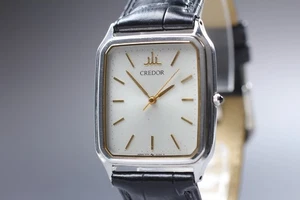 [Near MINT] SEIKO CREDOR 7771-5030 27mm Silver Dial Qz Men's Watch From JAPAN - Picture 1 of 11