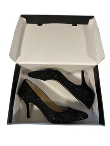 INC Black Sparkle Heeled Shoes Women's Size 9W - Picture 1 of 7