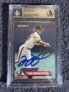 Tim Wakefield 1993 Toys R Us Signed Rookie Star Card Beckett BAS Pirates Red Sox - Picture 1 of 1