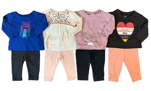 Baby Mädchen Outfits 6 Monate Langarmshirts Hosen Leggings Kleidung Paket Eule - Bild 1 von 14