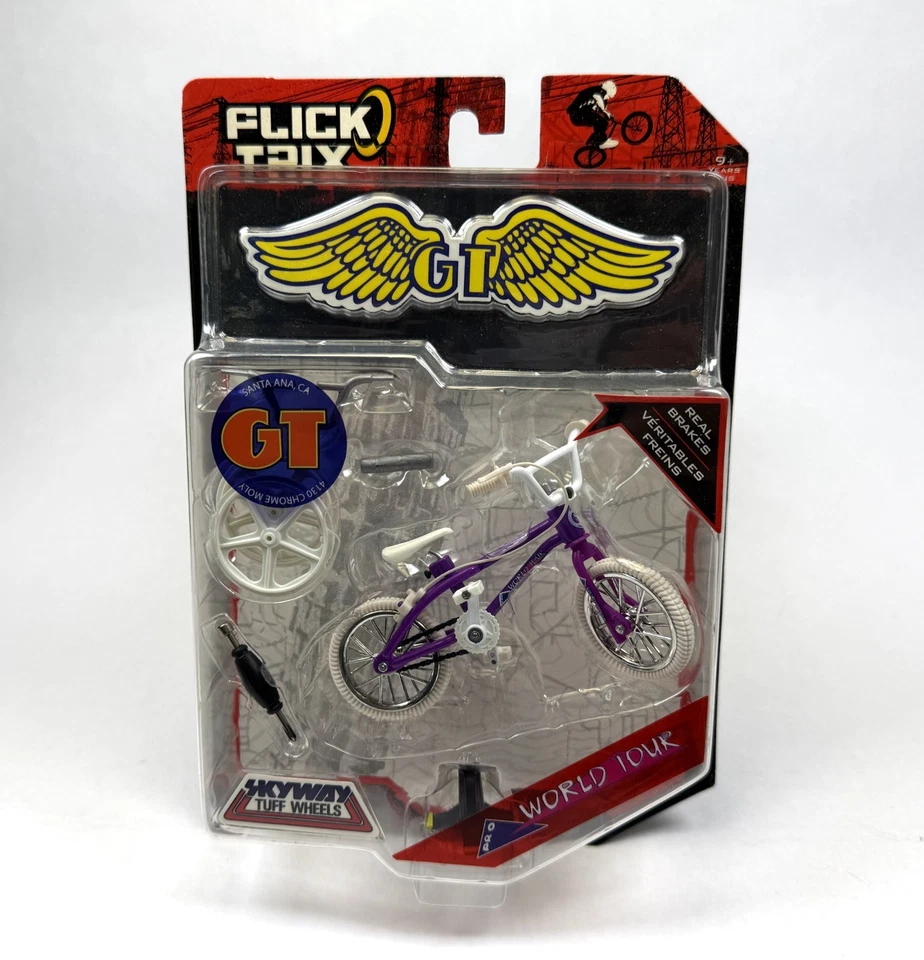 Purple World Tour Flick Trix GT Racing BMX Bike Skyway Wheels 2009 Spinmaster - Image 1 of 2