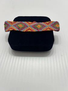 Handmade Multi Color Seed Bead Bracelet - Picture 1 of 12