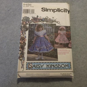 Simplicity 9456 Daisy Kingdom Girls Dress Pattern Sz 3-6 Vintage 1995 Uncut - Picture 1 of 6