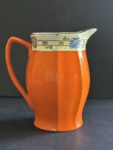 Vtg Swinnertons Hampton Coaching Days Orange Pitcher Jug England 6” - Picture 1 of 23