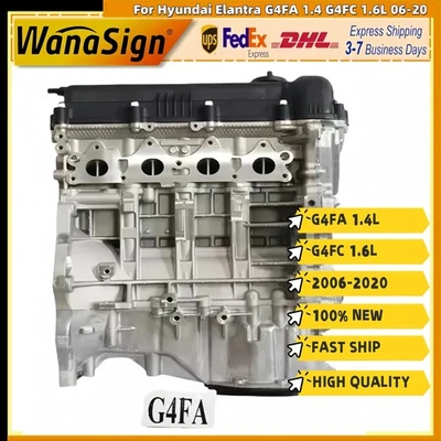 G4FC G4FA Long Cylinder Block Engine Assembly For 06-20 Hyundai Accent 1.4 1.6L - Image 1 of 4