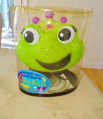 Lámpara Princesa Rana Silicona Jalea Verde Retro Vintage Luz NUEVA 9" X 7 1/2" Foto 1 de 4