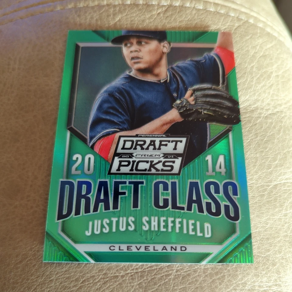 2014 Prizm Perennial Draft Picks Class Green Prizm /35 Justus Sheffield #29 - Image 1 of 3