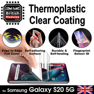 Samsung Galaxy S20 5G Thermoplastic Self Healing Clear Gel Film Screen Protector - Picture 1 of 6