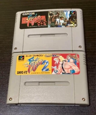 Lot 2 Final Fight 1 2 set SFC Nintendo Super Famicom Japan Version Capcom - Image 1 of 2