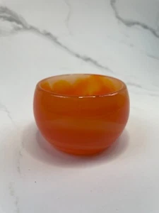 Cuenco de cornalina artística de 2,5" cuenco de ágata taza cenicero cristal sintético 1 pieza - Imagen 1 de 2