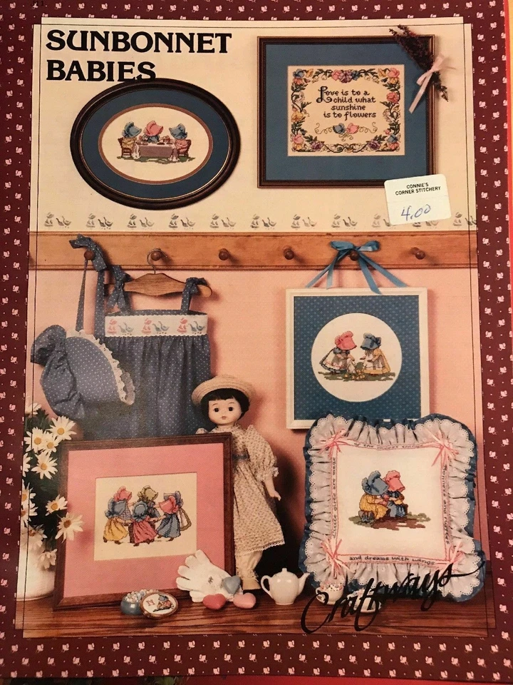  Cross Stitch Pattern Booklet: Sunbonnet Babies Craftways - Image 1 of 1