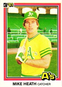 1981 Donruss Set Break #120 Mike Heath Near Mint- Free Shipping