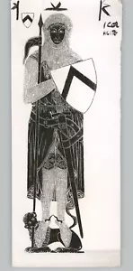 TAPIZ DE ARTE Medieval Caballero de la Legión exposición DE COLECCIÓN 1962 Foto de prensa - Imagen 1 de 2