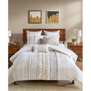 INK+IVY Imani Cotton Printed Comforter Set with Chenille - Picture 1 of 9