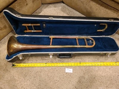Estuche trombón Olds vintage piezas bocina 19 S1 Foto 1 de 4