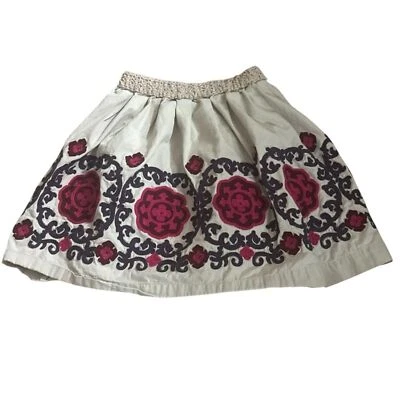 Falda bordada gris rosa y púrpura Peek para niños Foto 1 de 4