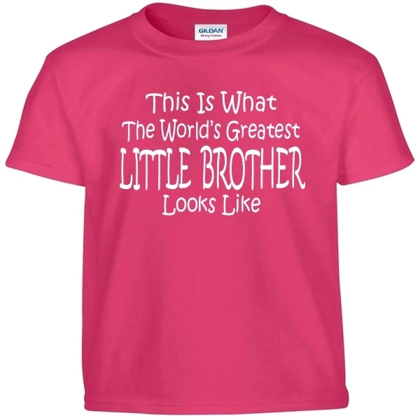 Worlds Greatest LITTLE BROTHER T Shirt Boys Youth Kids and Adult Tee T Shirt - Image 1 of 3