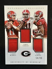 2015 Panini National Treasure #8 - Todd Gurley, Chris Conley, Aaron Murray /99