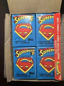 Confezione cera vintage 1980 Topps Superman II sigillata - Foto 1 di 2