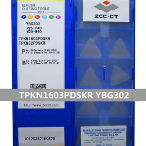 Insertos de carburo originales de hoja CNC TPKN1603PDSKR YBG302 YBC ZCC.CT 10 piezas - Imagen 1 de 2