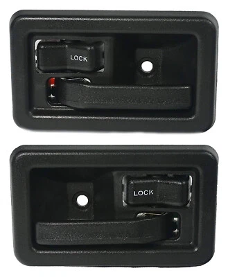 NUEVO juego de 2 manijas de puerta delanteras interiores negras para Jeep Wrangler 1991-2004 Foto 1 de 4
