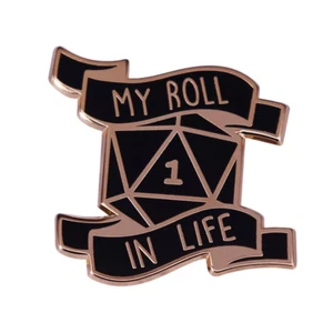 DnD 20D Dice Enamel Pin FREE USA SHIPPING SHIPS FROM USA P-199C - Picture 1 of 2