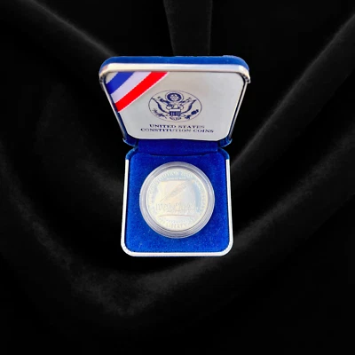 🔥 1987-S Constitution Silver Dollar – Proof – 200th Anniversary Commemorative - Image 1 of 4