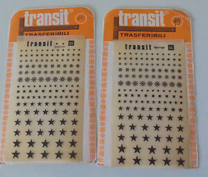 Dos hojas signos transferibles Transit Vintage Similar letraset decadryTransfer