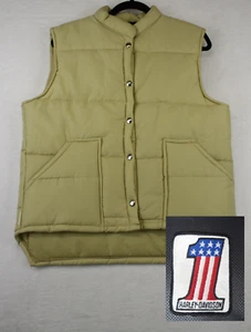 VTG Swingster Adult Jacket Size M Sleeveless Puffer Vest Harley Davidson Patch - Picture 1 of 12