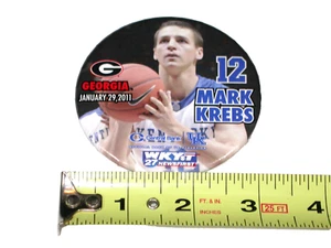 Vtg UK Kentucky Wildcats Basketball Mark Krebs #12 Button Pinback HTF - Picture 1 of 5